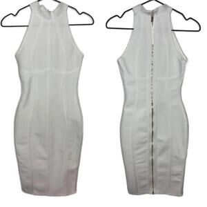 Bella Barnett Women's XS White Bandage Bodycon Dress (1719)